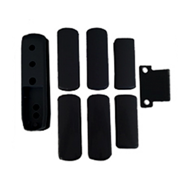 Soporte Push para hoja doble con acceso negro Reversible